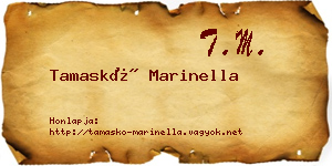 Tamaskó Marinella névjegykártya